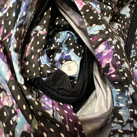 Lululemon | Back Pack It Jacket Floral Sport Tranquil Blue Zip Up Hoodie Size 8 - Picture 3 of 16